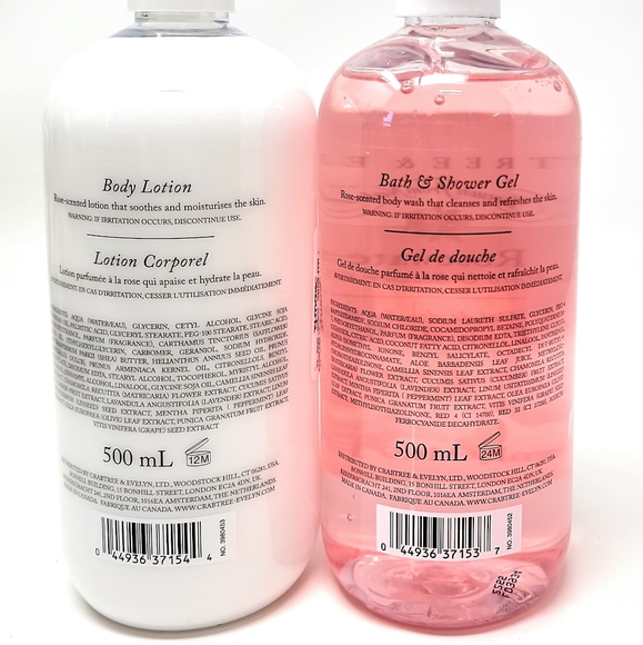 Crabtree and Evelyn Rosewater Lotion and Bath Shower Gel Set - Picture 4 of 4